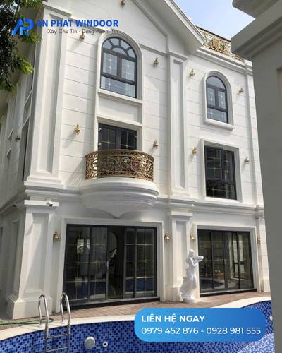 Thi công cửa nhôm Xingfa nhà phố