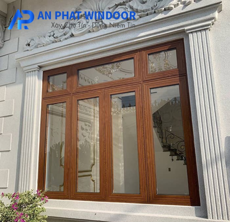 Các mẫu cửa nhôm Xingfa giả gỗ Hệ cửa ngoại thất chính hãng