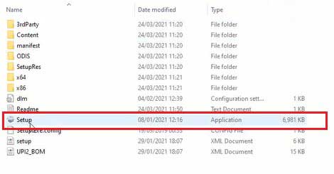 Chạy file cài đặt