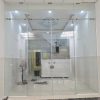 Cửa lùa kính cường lực ray phi 25 2 cánh 1