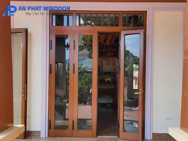 Cửa nhôm Xingfa giả gỗ (vân gỗ) mới nhất