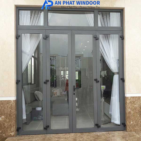Mẫu Cửa Đi Mở Quay 4 Cánh Nhôm Xingfa ĐẸP
