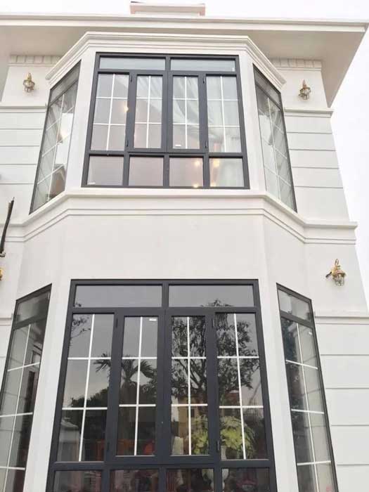 Màu nhôm Xingfa màu đen sơn tĩnh điện Màu nhôm Xingfa màu đen sơn tĩnh điện