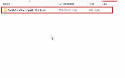 Mở folder AutoCAD_2022_English_Win_64bit