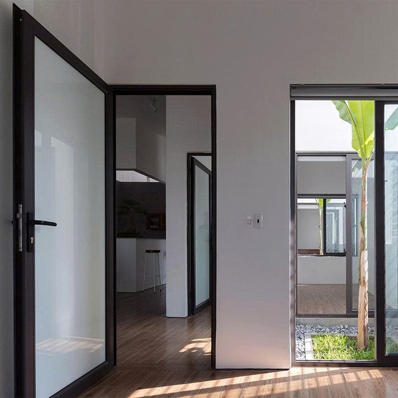Cửa đi mở quay 1, 2, 3, 4 cánh hệ 55 1