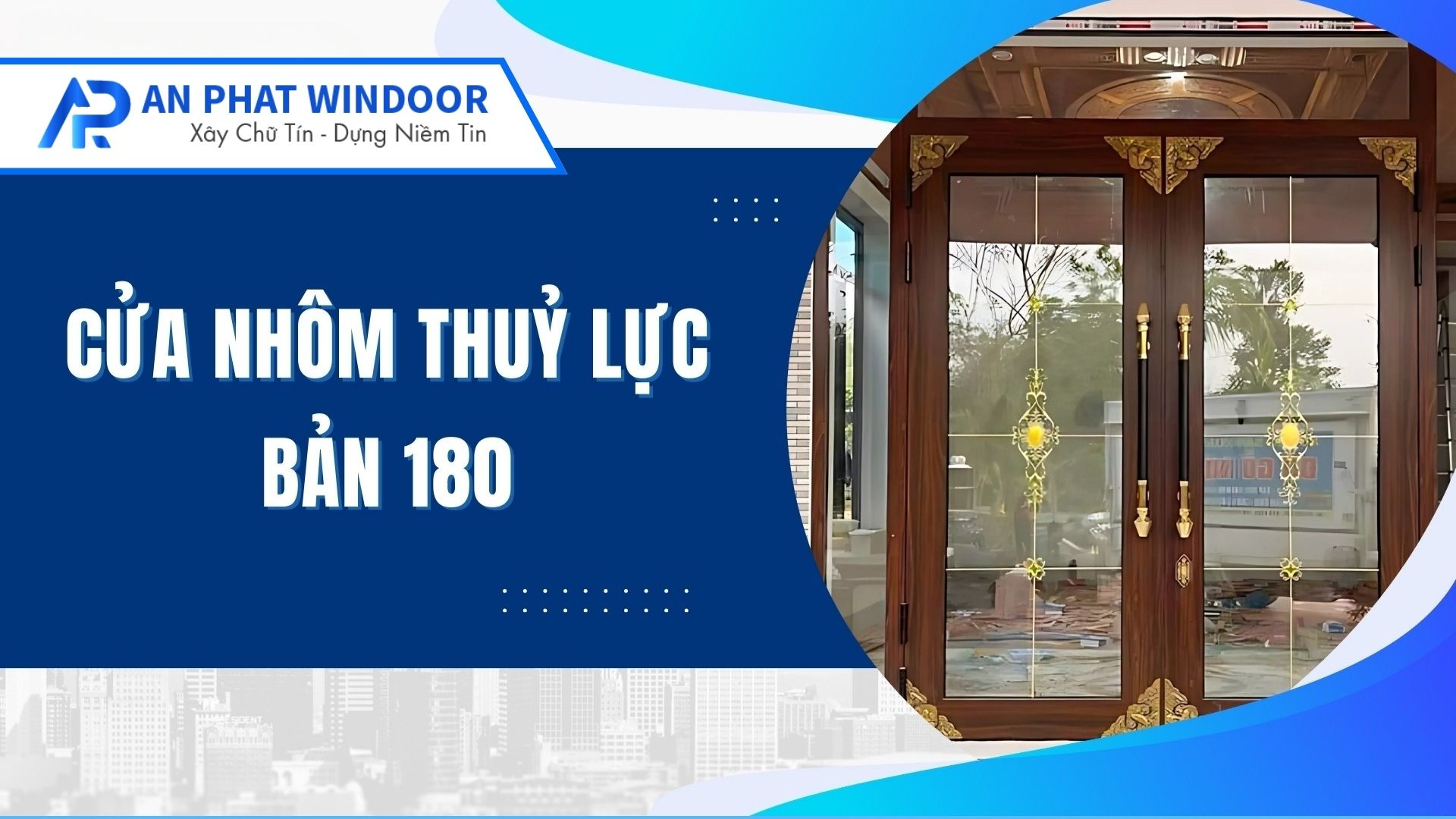Cửa nhôm thủy lực bản 180