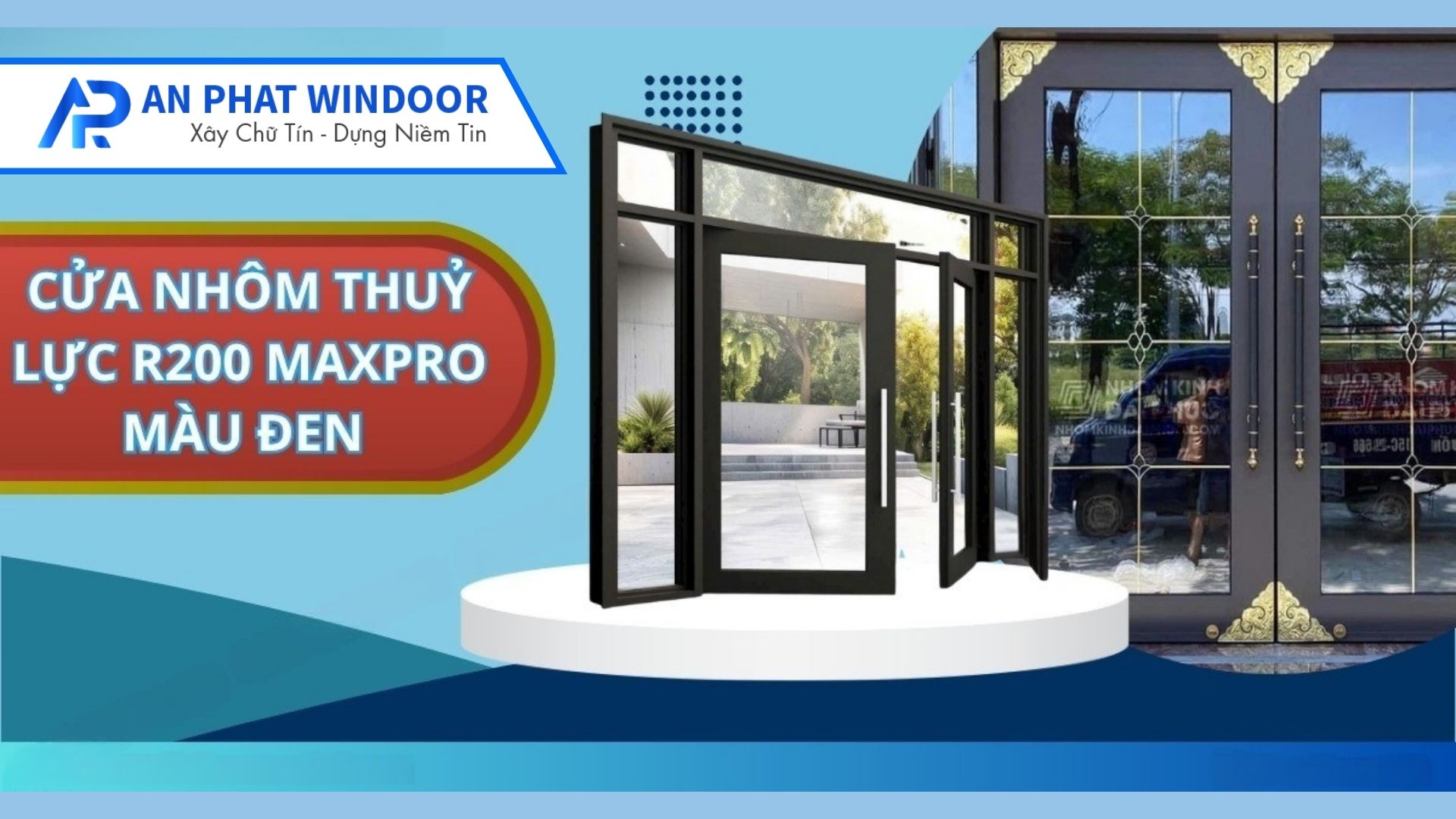 Max Pro Rip200 Cửa Nhôm Thủy Lực Maxpro R200 Màu Đen Chính Hãng - An Phát Windoor