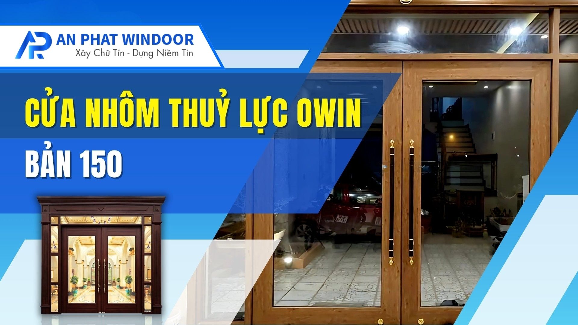 Cửa nhôm thuỷ lực Owin bản 150 Cửa nhôm thuỷ lực Owin bản 150