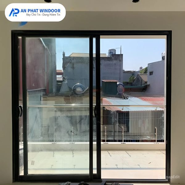 Cửa đi mở trượt 2 cánh nhôm Xingfa Việt Nam