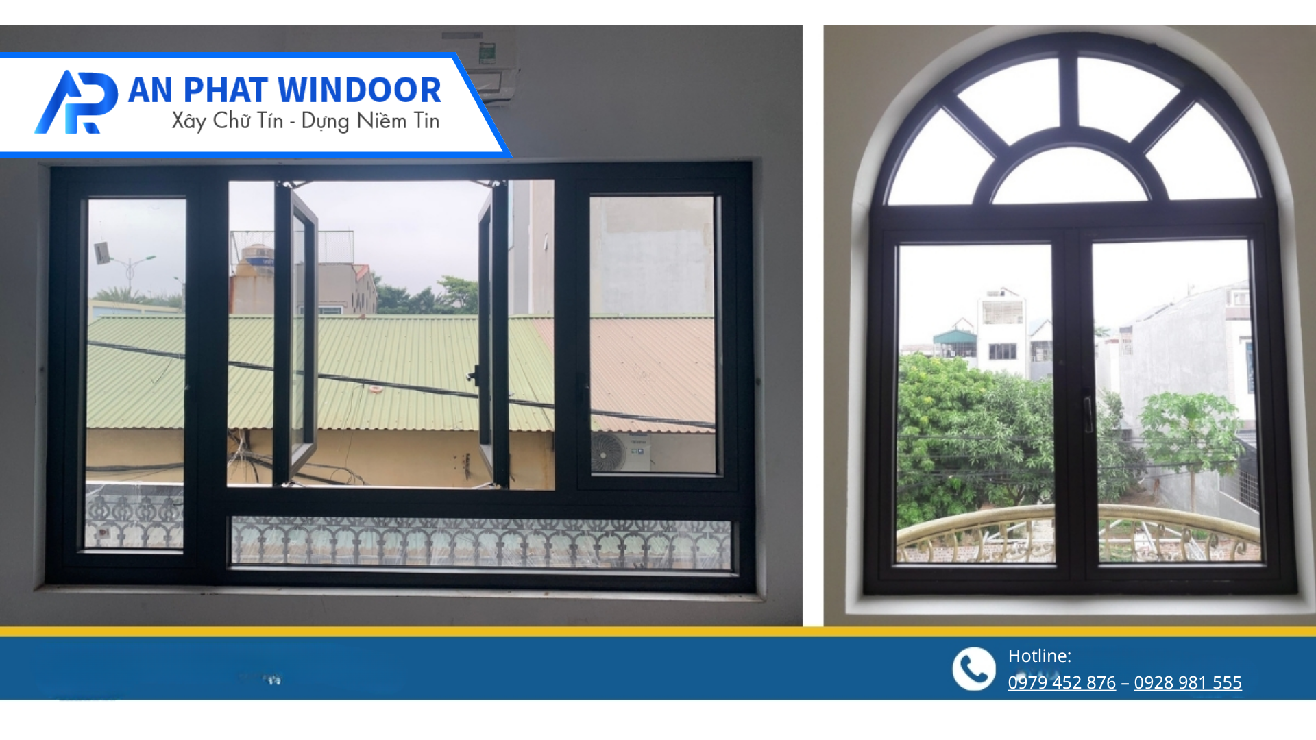 Cửa sổ mở quay 2 cánh nhôm Xingfa Việt Nam Cửa sổ mở quay 2 cánh nhôm Xingfa Việt Nam
