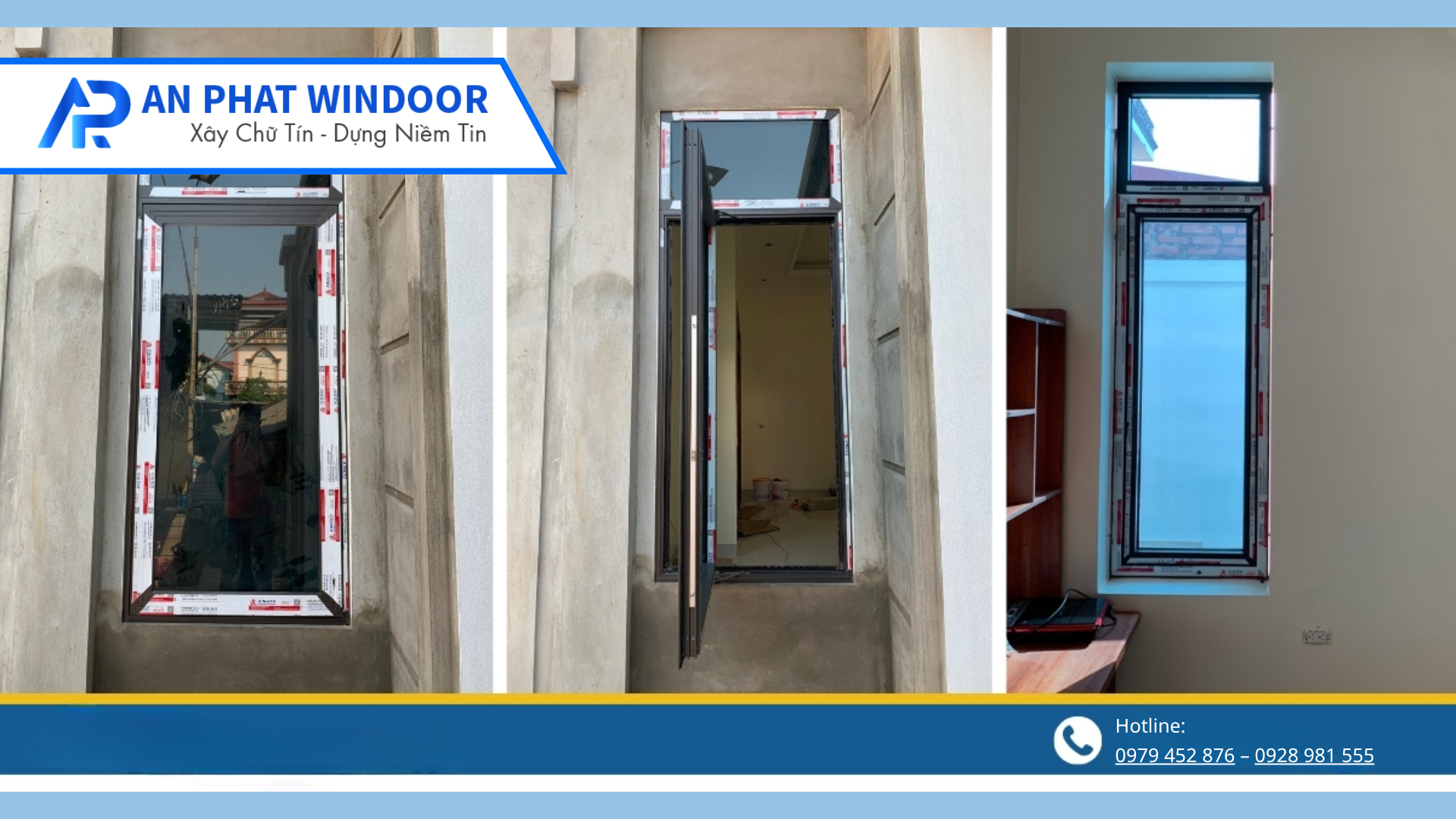 Cửa sổ mở quay 1 cánh nhôm Xingfa Việt Nam