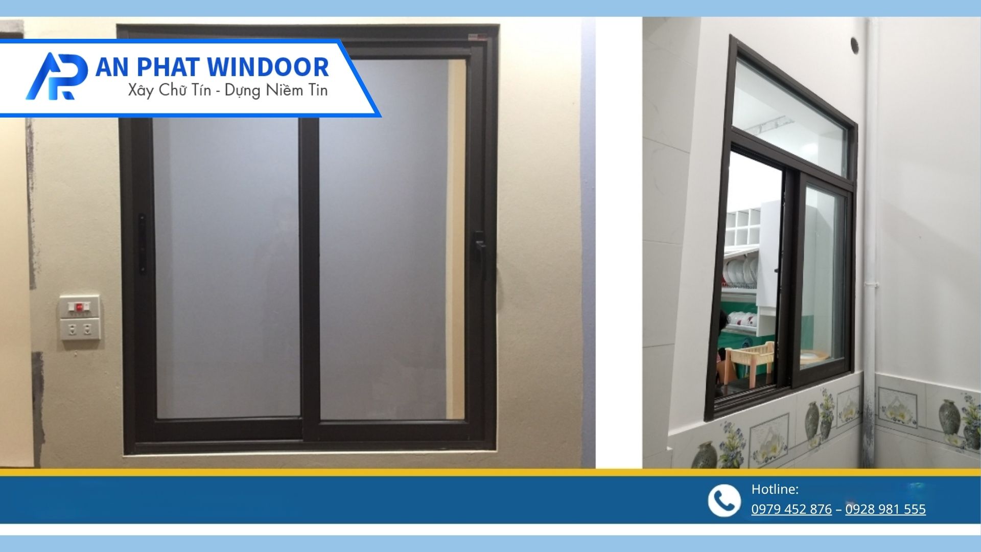 Cửa sổ mở trượt 2 cánh nhôm Xingfa Việt Nam