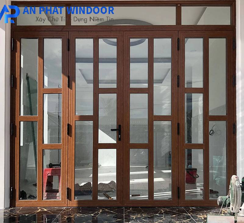 Cửa nhôm Xingfa giả gỗ