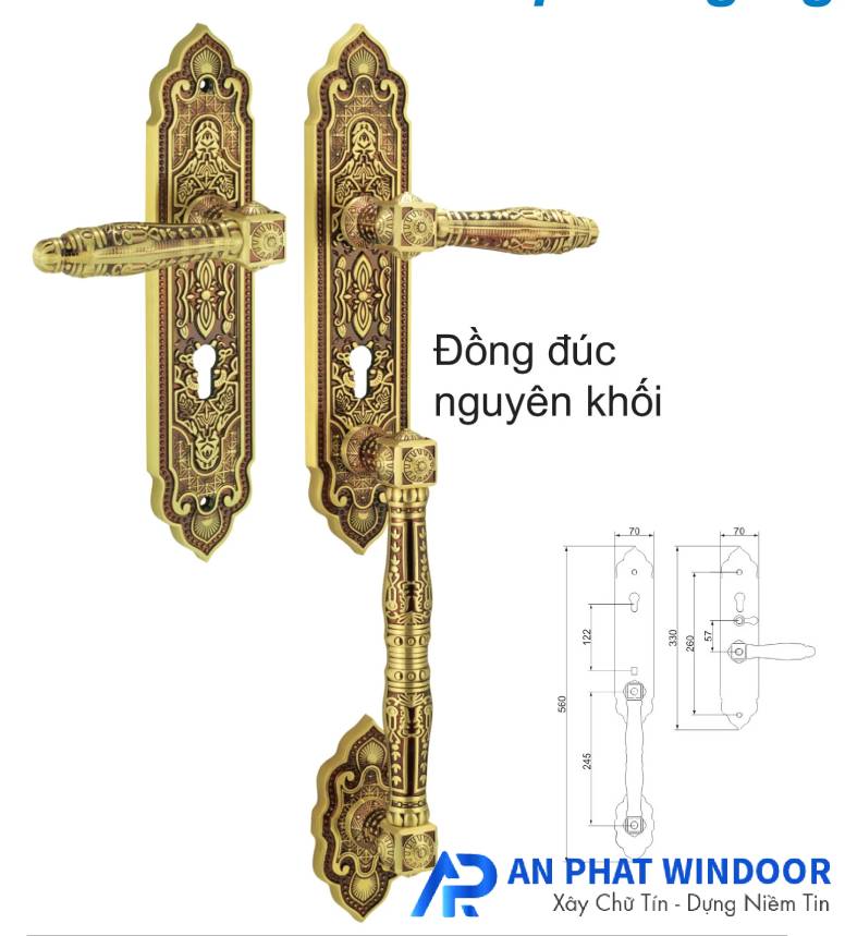 Khóa đồng đúc nguyên khối