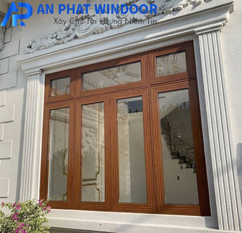 Cửa nhôm Xingfa giả gỗ