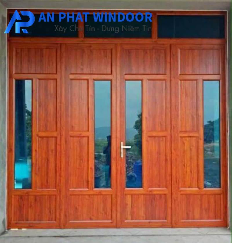 giá cửa nhôm giả gỗ(vân gỗ)