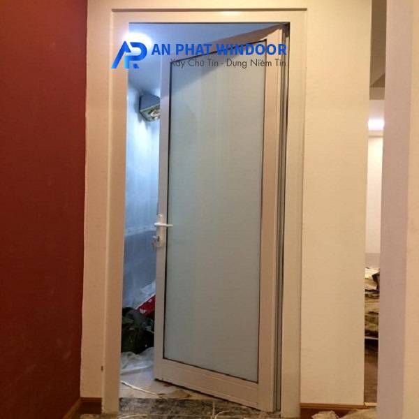 Mẫu cửa nhôm 1 cánh khung trắng